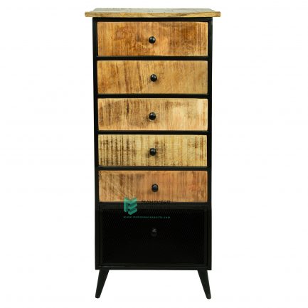 6 Drawer Industrial Tallboy / Chest of Drawers - ME10005