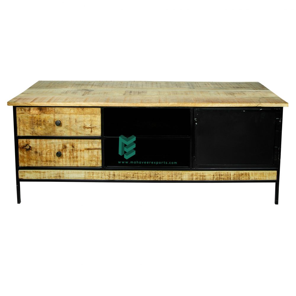 Industrial T.V. Cabinet with Storage - ME10008