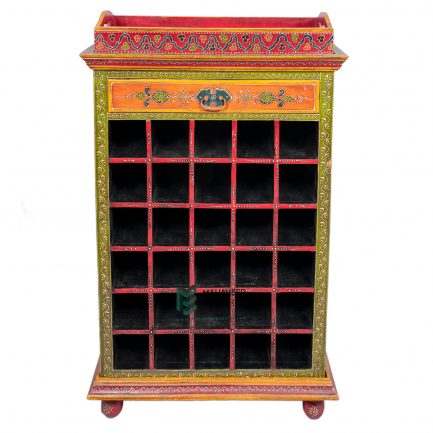 One Drawer Painted Winebar with Tray - ME10067