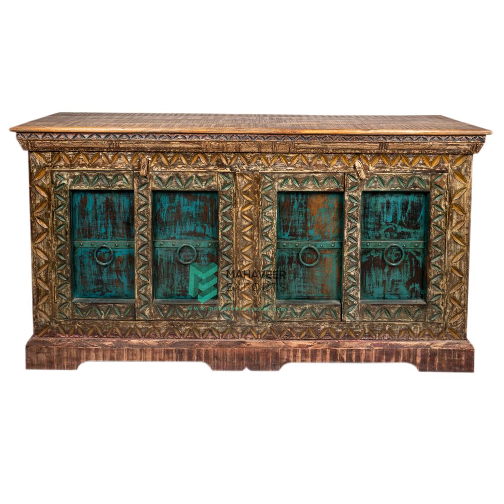 Multicolored Carved Sideboard Buffet - ME10070