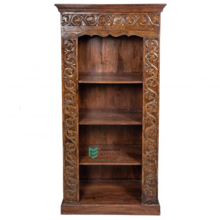 Wooden Hand Carved Bookshelf - ME10075