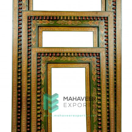 Green Mirror Frame Set of 3