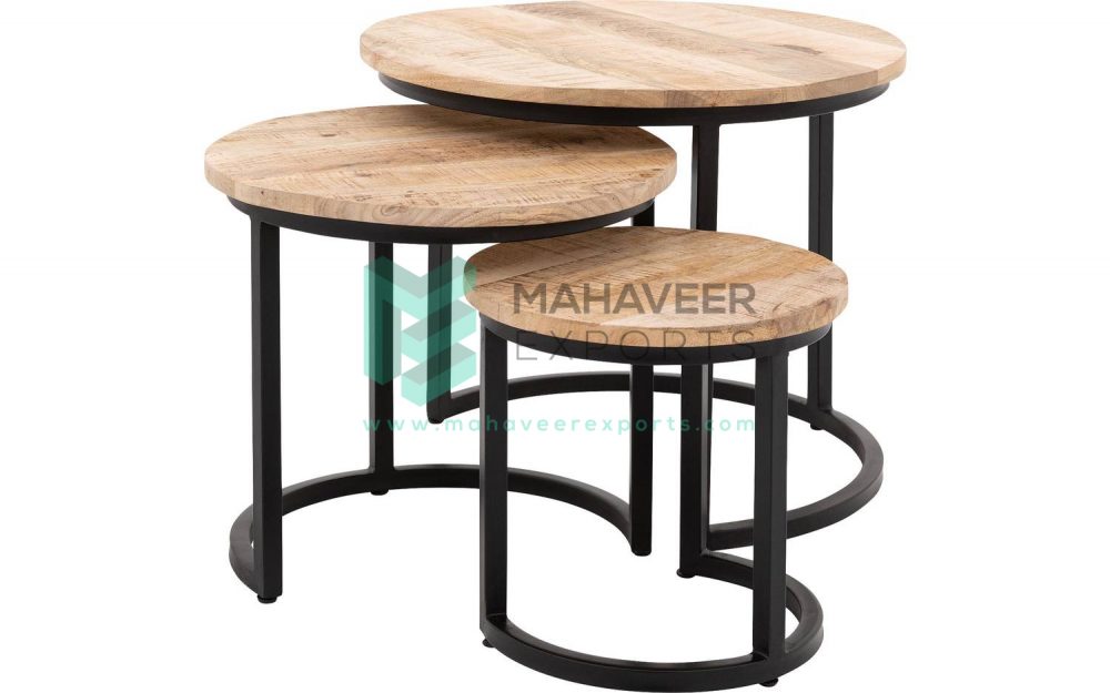Industrial Nested Tables Set of 3