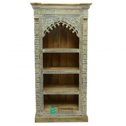 Wooden Hand Carved Bookshelf - ME210276