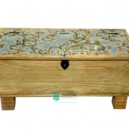 Hand Painted Wooden Chest Box