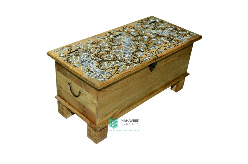 Hand Painted Wooden Chest Box
