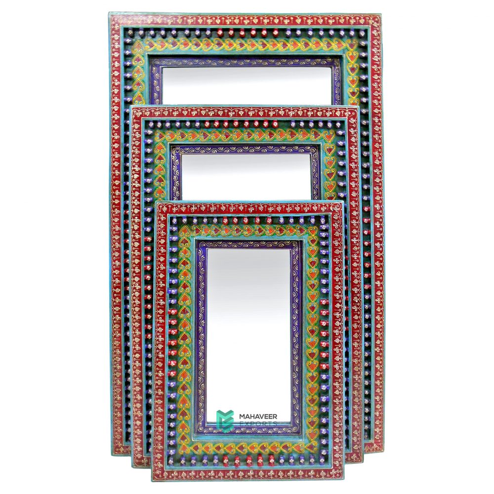Wooden Painted Mirror Frame Set of 3 – ME10586