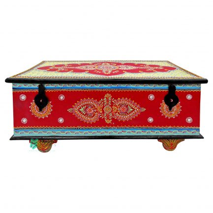Hand Painted Wooden Chest Box - ME10593