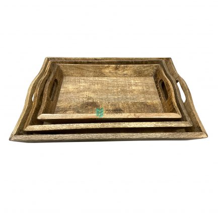 Wooden Serving Tray Set of 3 - ME10619
