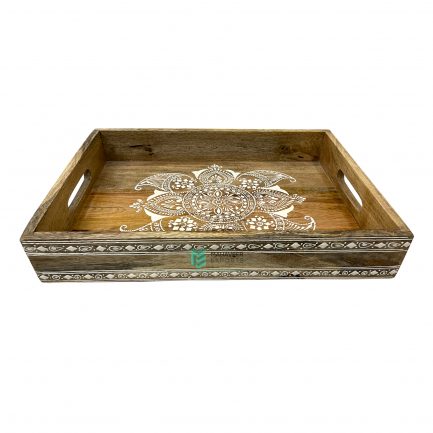 Wooden Fine Painted Serving Tray - ME10630