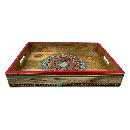 Wooden Fine Painted Serving Tray - ME10632