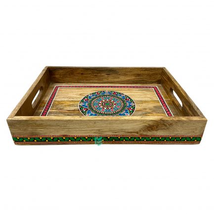 Wooden Fine Painted Serving Tray - ME10634