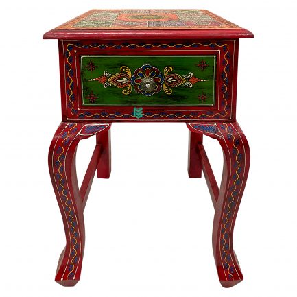 1 Drawer Fine Hand Painted Wooden Bedside - ME10658