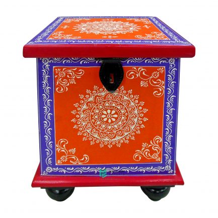 Hand Painted Wooden Chest Box - ME10668