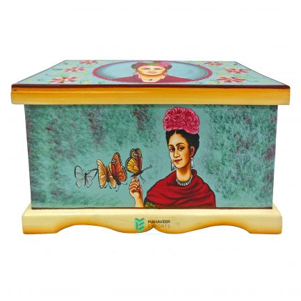 Hand Painted Wooden Chest Box - ME10669