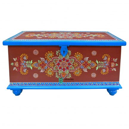 Hand Painted Wooden Chest Box - ME10672