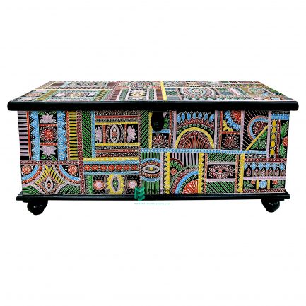 Hand Painted Wooden Chest Box - ME10673