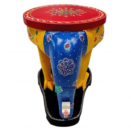 Wooden Fine Painted Peacock Side Stool - ME10706