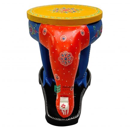 Wooden Fine Painted Peacock Side Stool - ME10708