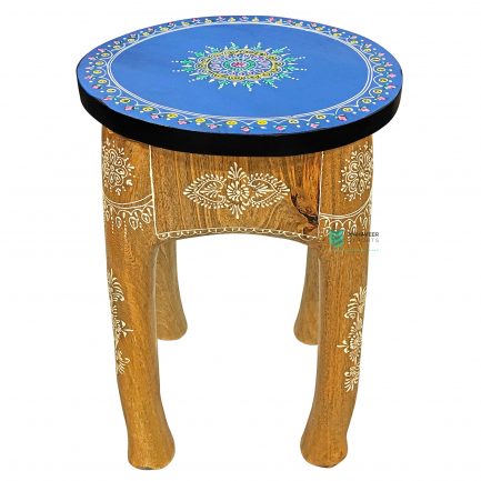 Wooden Fine Hand Painted Stool – ME10738