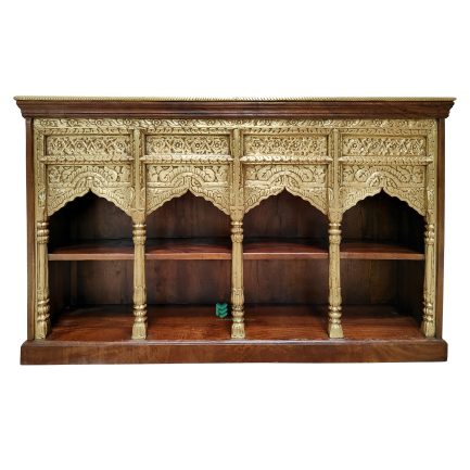Wooden Brass Fitted 4 Part Sideboard - ME210286
