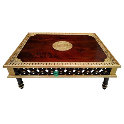 Wooden Brass Fitted Coffee Table - ME210298