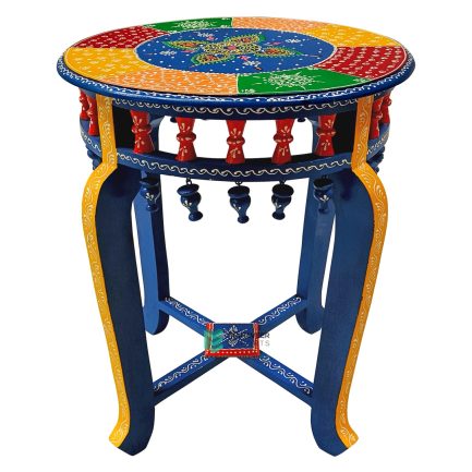 Wooden Hand Painted Stools Set of 3 - ME210326