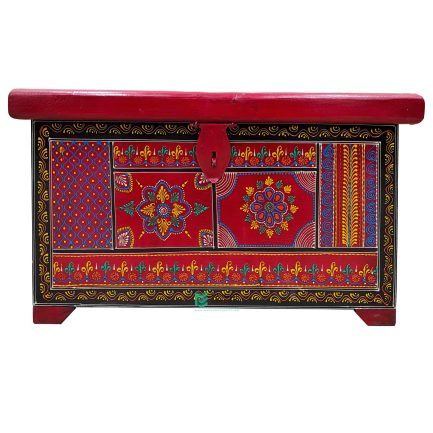 Hand Painted Wooden Chest Box - ME210378