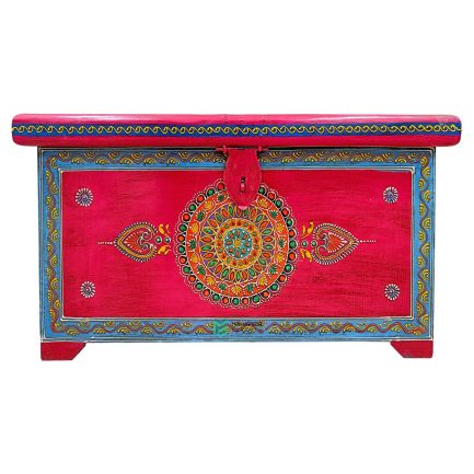 Hand Painted Wooden Chest Box - ME210380