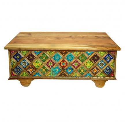 Wooden Tile Inlay Chest Box - ME10026