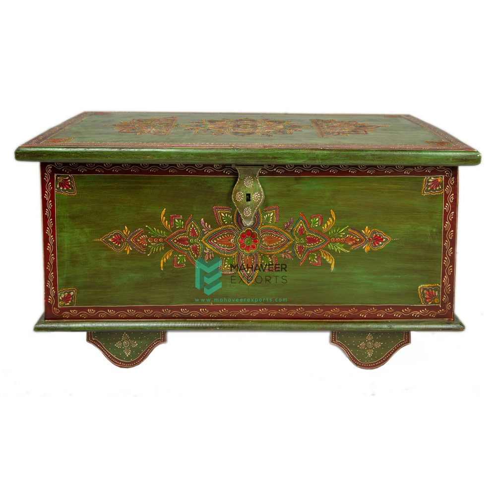 Painted Wooden Chest Box - ME10047