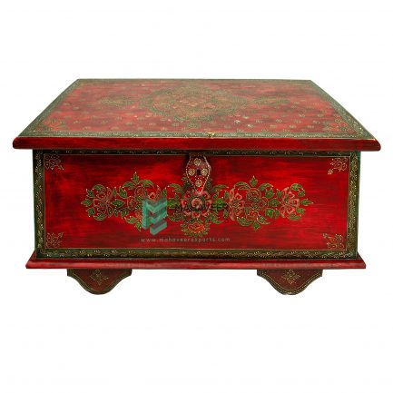 Painted Wooden Chest Box - ME10048