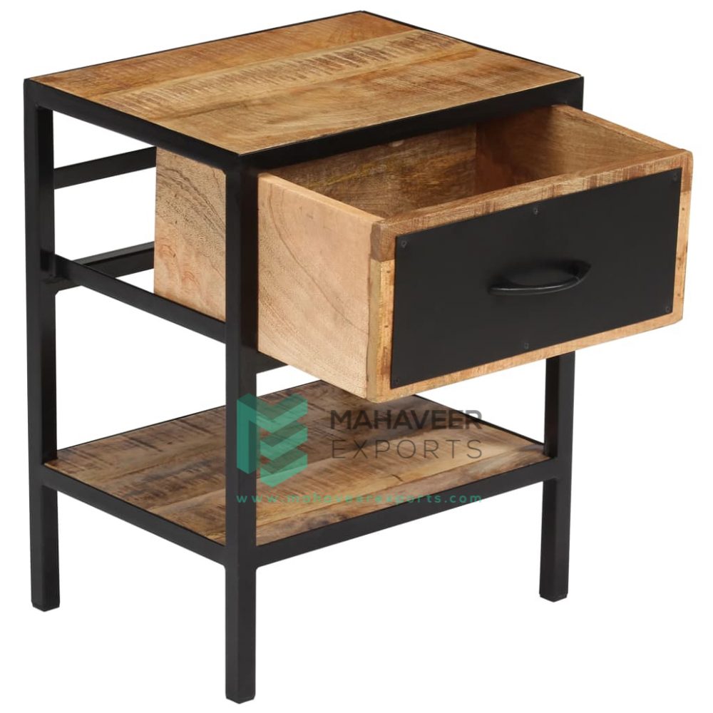 Industrial One Drawer Bedside Table