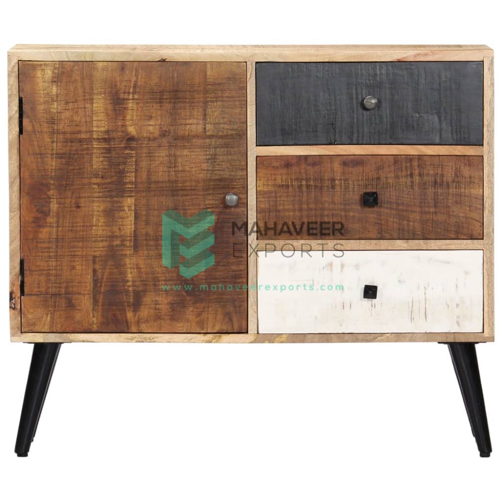3 Drawer 1 Door Rustic Sideboard
