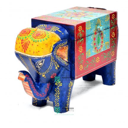 Emboss Painted Elephant Box