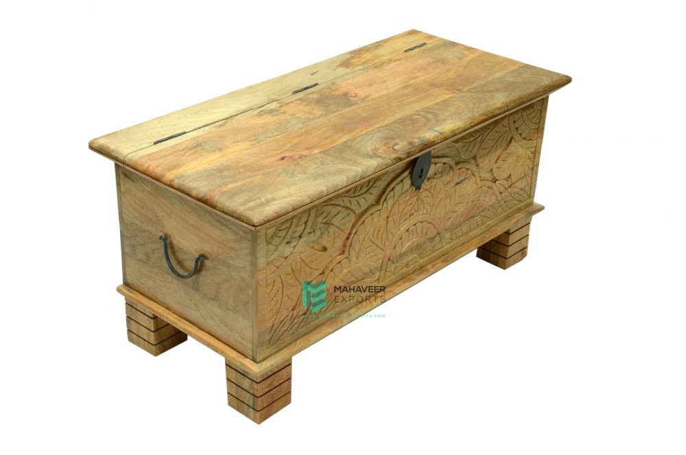 Wooden Carved Chest Box
