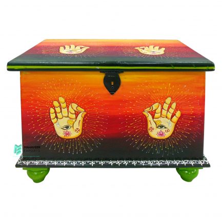 Hand Painted Wooden Chest Box - ME10592