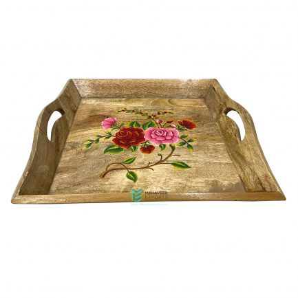 Wooden Painted Serving Tray Set of 2 - ME10627