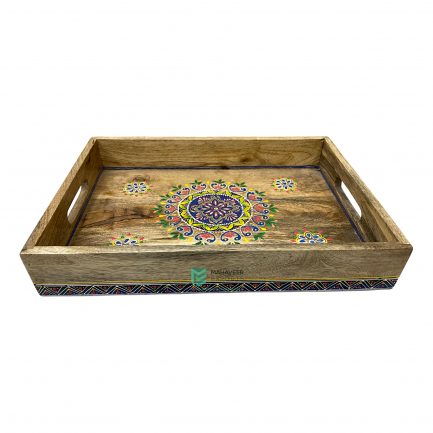 Wooden Fine Painted Serving Tray - ME10631