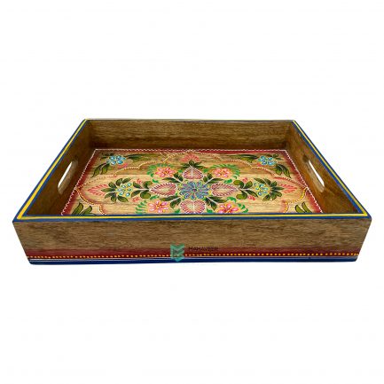 Wooden Fine Painted Serving Tray - ME10633
