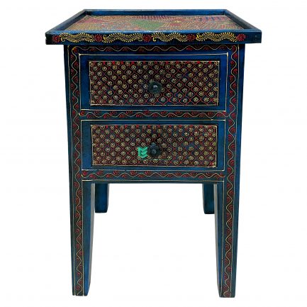 Two Drawer with Tray Fine Painted Bedside - ME10655