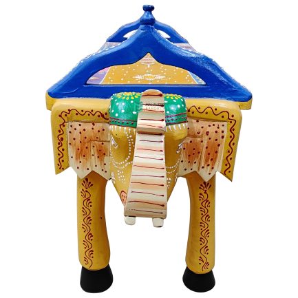 Wooden Bench Elephant Hand Painted - ME210366