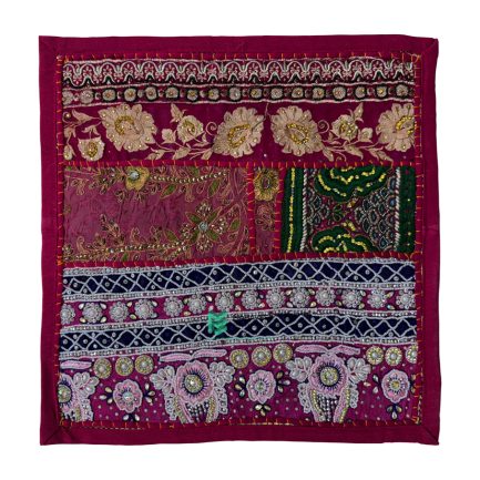 Indian Neck Design Embroidery Designer Cushion Cover Pink - ME240019530-3