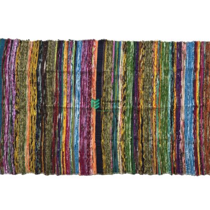 Indian Handloom Hand-woven Mats, Durries, Carpet and Area Rug Multi Throw Multicolor - ME240060053-10
