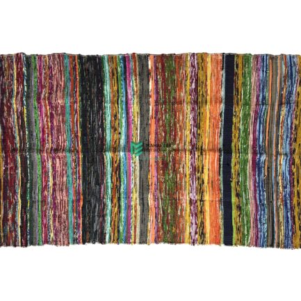 Indian Handloom Hand-woven Mats, Durries, Carpet and Area Rug Multi Throw Multicolor - ME240060053-3