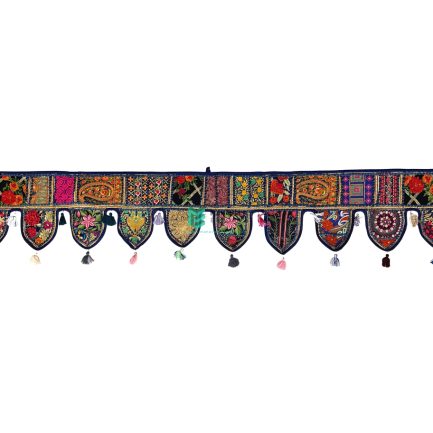 Indian Handmade Embroidered Door Hanging/ Toran Blue - ME240072021-2