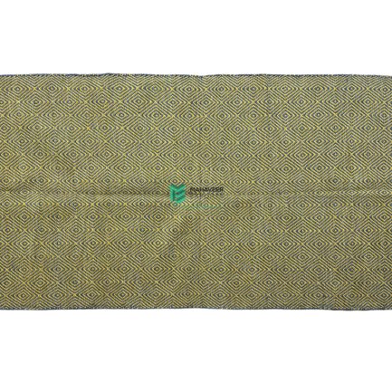 Indian Handloom Hand-woven Mats, Durries, Carpet and Area Rug Cotton Hasina Blue & Yellow - ME240202538-4