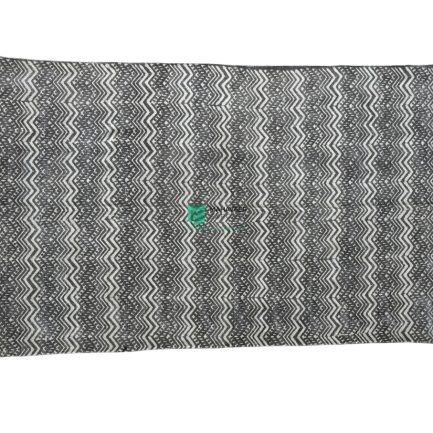 Indian Handloom Hand-woven Mats, Durries, Carpet and Area Rug Cotton Printed Grey - ME240288047-1