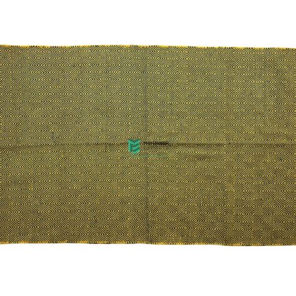 Indian Handloom Hand-woven Mats, Durries, Carpet and Area Rug Cotton Hasina Yellow & Black - ME240324037-3