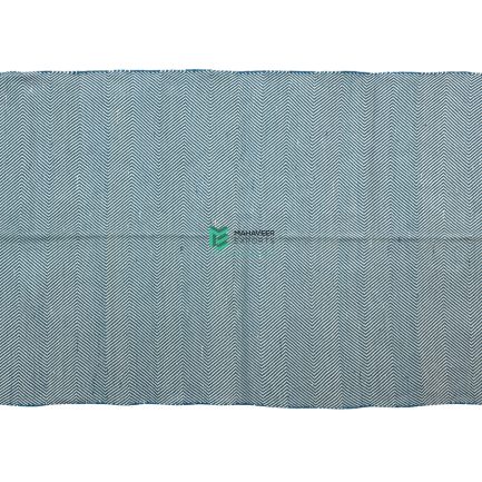 Indian Handloom Hand-woven Mats, Durries, Carpet and Area Rug Cotton Hasina Blue & White - ME240324037-4
